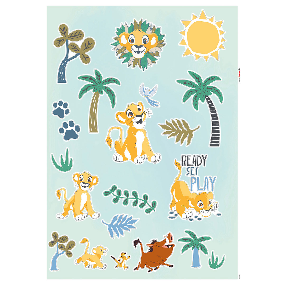 Komar  Wandtattoo Lion King Palmtrees 50x70 cm Bild 2