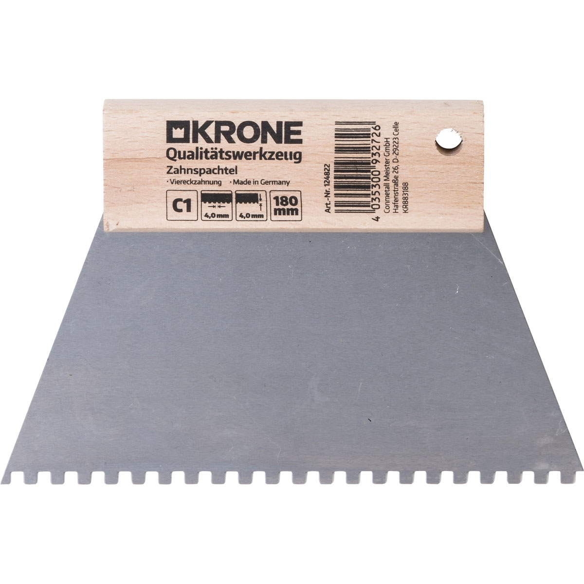 Krone  Zahnspachtel 180 mm C1 4,0 x 4,00mm