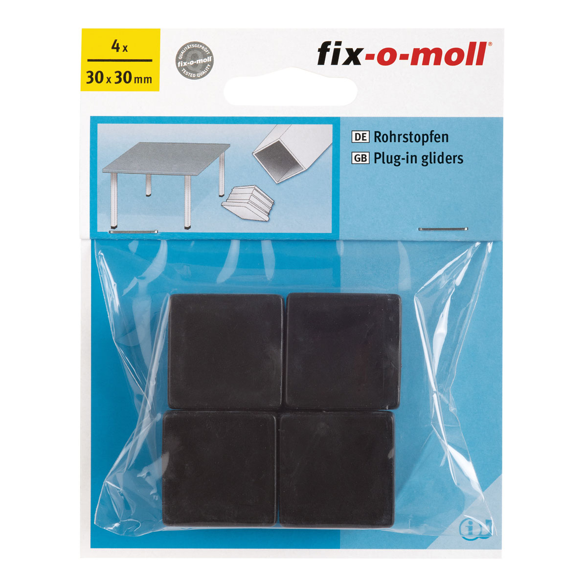 Suki Rohrstopfen 3 x 3 cm schwarz 4 Stück 4 Stück Bild 2