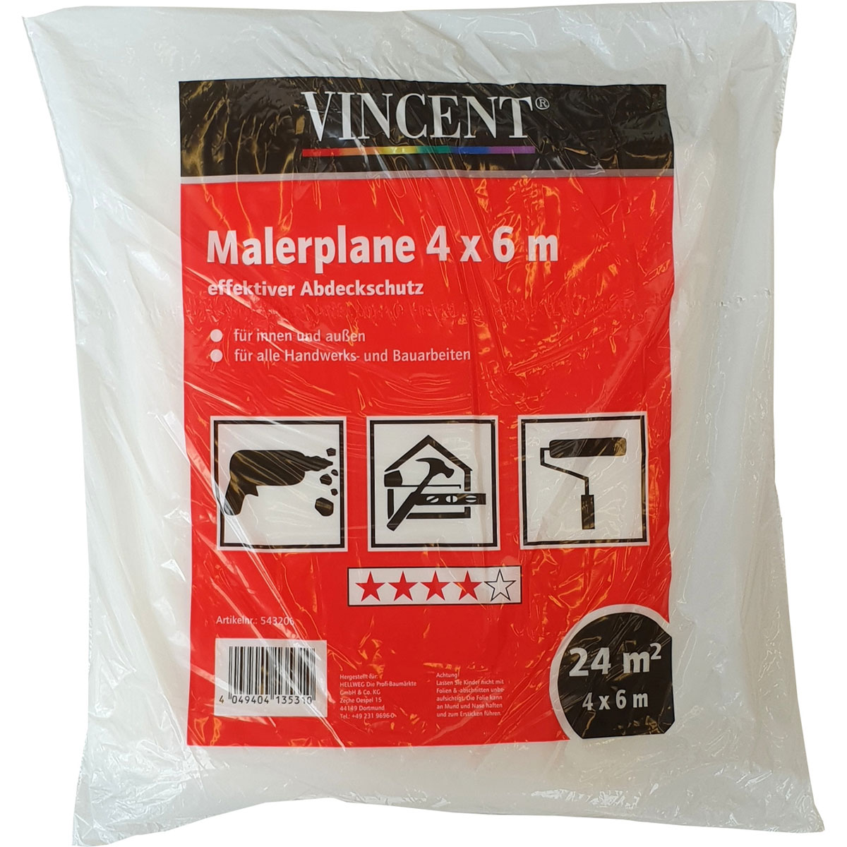 Vincent Malerplane 4 x 6 m extrastark