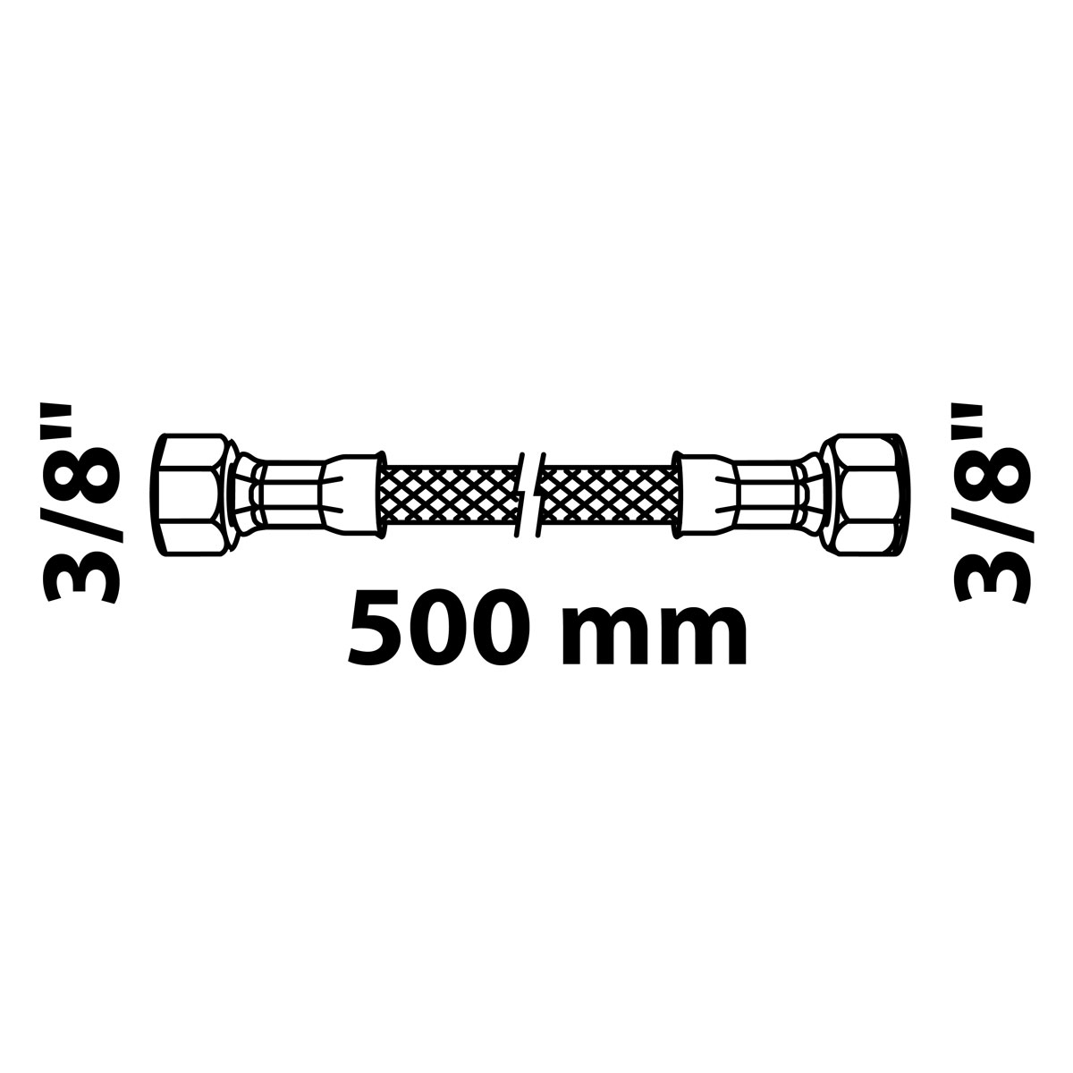 Kirchhoff Flex-Anschlussschlauch 500 mm 3/8" Bild 2