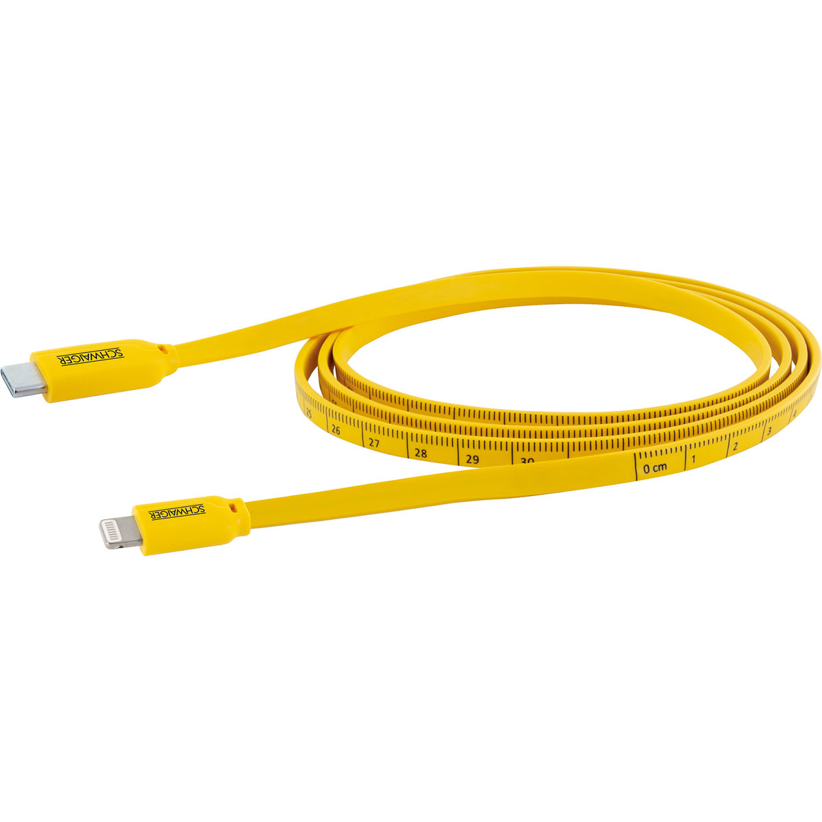 Schwaiger  Sync und Ladekabel Typ A mit Maßband 1,2 m Bild 3