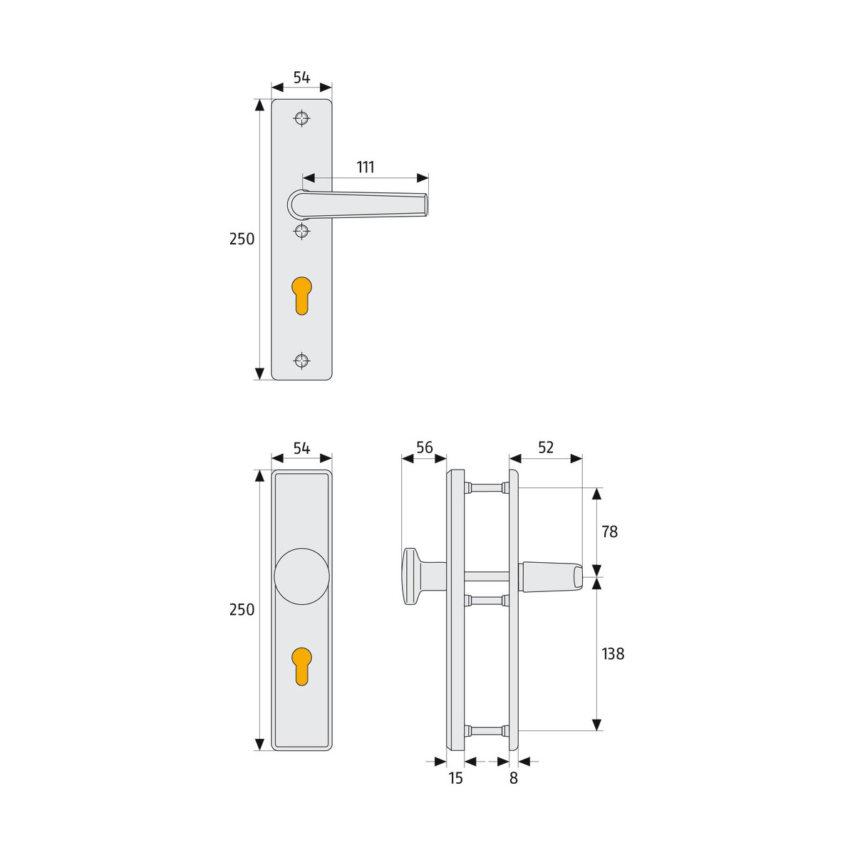Abus Schutzbeschlag HLN 414 F4 Bild 2