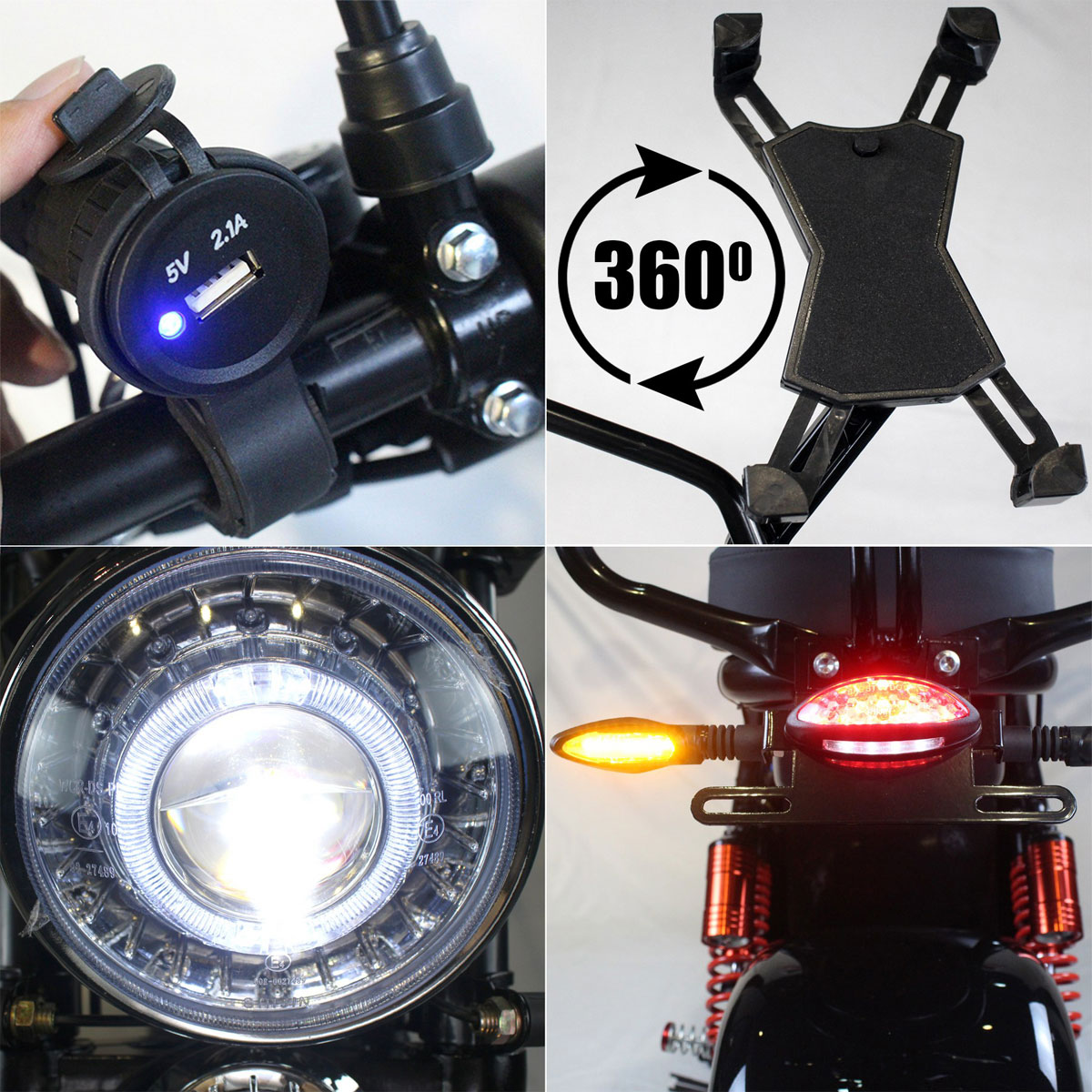 Rolektro E-Cruiser Schwarz, 45km/h Bild 8