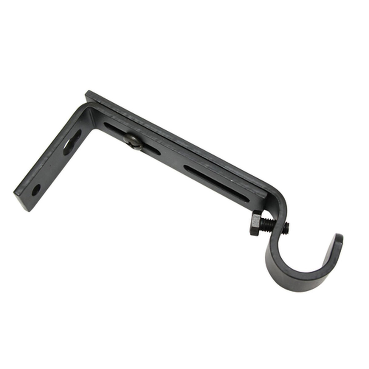 Gardinia Träger ausziehbar für Durchmesser 16 mm 10-14 cm schwarz-matt