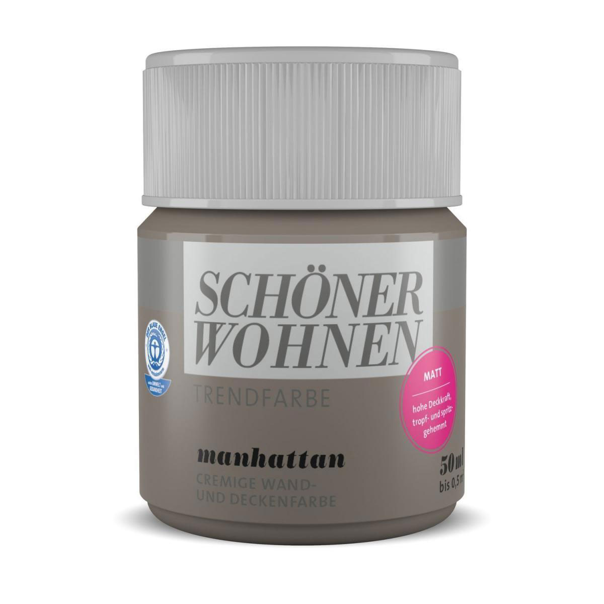 Schöner Wohnen Farbe Tester Trendfarbe matt 50 ml Manhattan