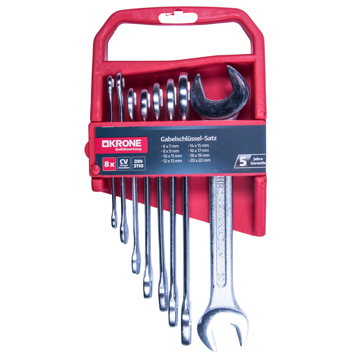 Krone Gabelschlüssel-Satz 6-22 mm 8-teilig