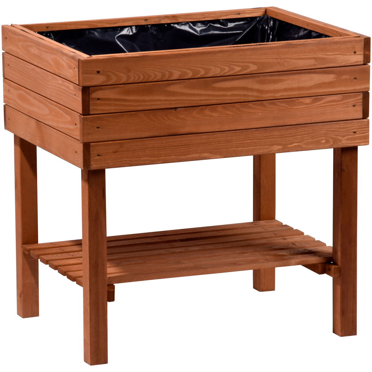 dobar Breites Hochbeet 80 x 80 x 58 cm braun