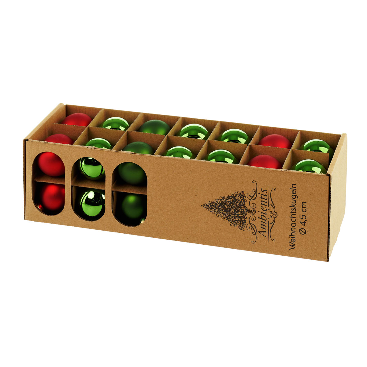 Ambientis Glaskugeln 4,5 cm rot grün Mix Bild 2