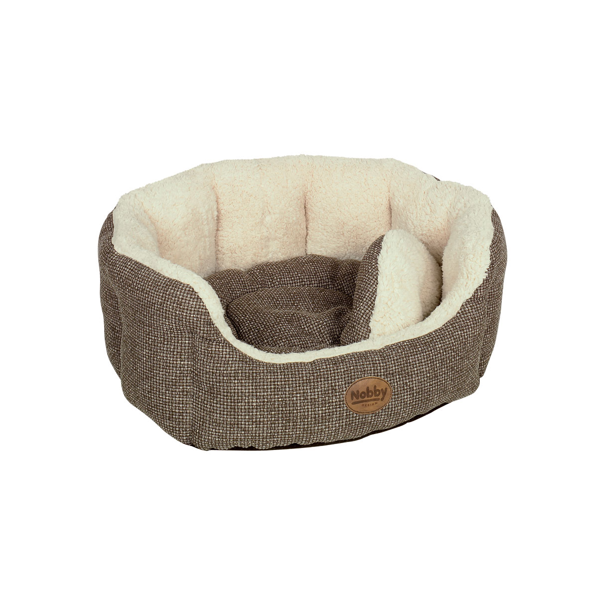 Nobby Komfort-Bett Alba oval 55 x 50 x 21 cm braun