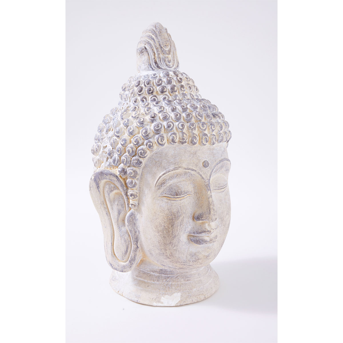 Buddha-Kopf creme antikes Finish