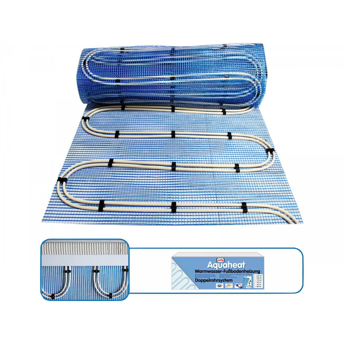 Jollytherm Warmwasser Fußbodenheizung Aquaheat 15 m² Bild 2