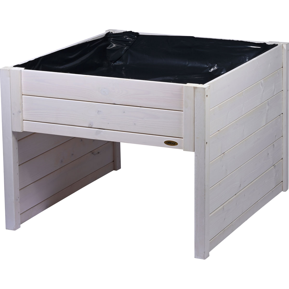 dobar Mährobotergarage mit Pflanzkasten 56 x 73 x 79 cm weiß