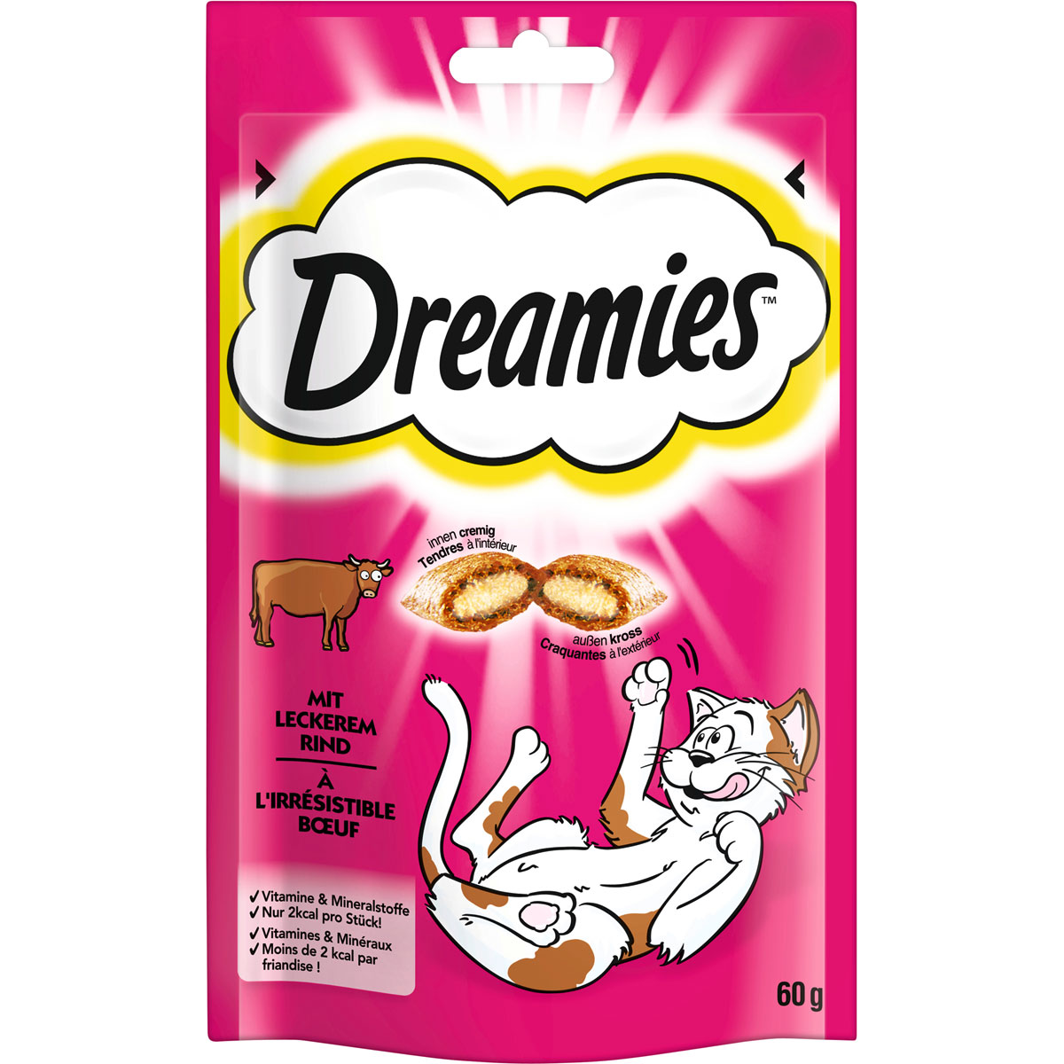 Katzensnack Dreamies mit Rind 60 g