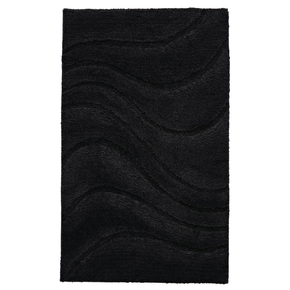 Ridder  Teppich La Ola 60 x 90 cm schwarz Polyester