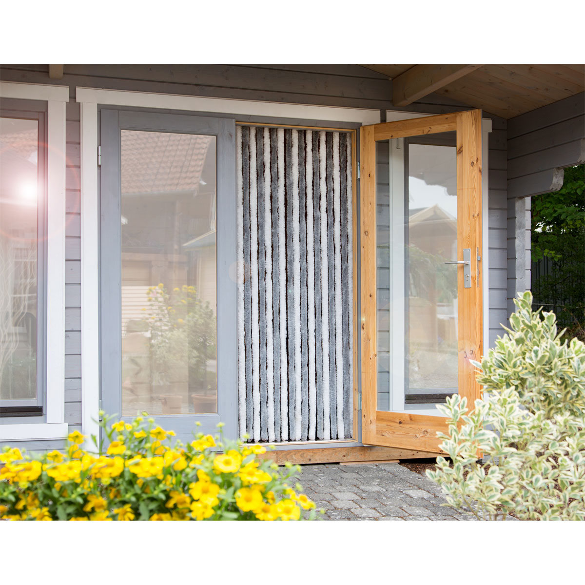 Deko-Vorhang Flauschi silver-weiß Bild 3