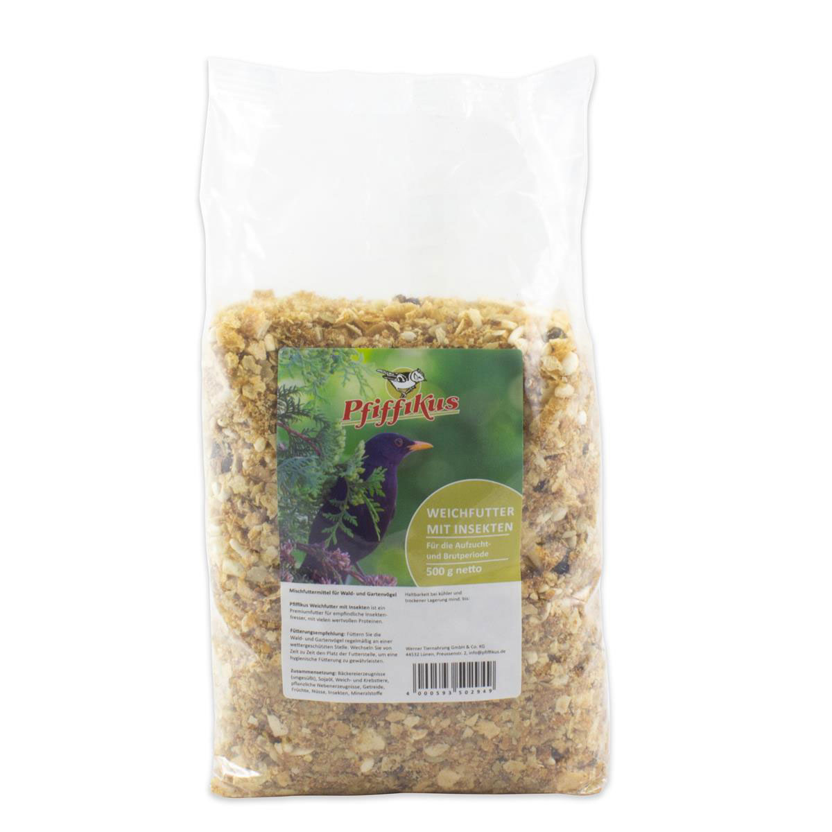 Pfiffikus Weichfutter mit Insekten 500g