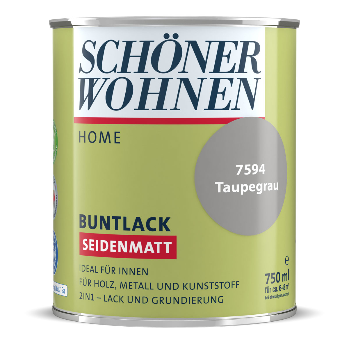 Schöner Wohnen Farbe Buntlack Home taupegrau seidenmatt 750 ml