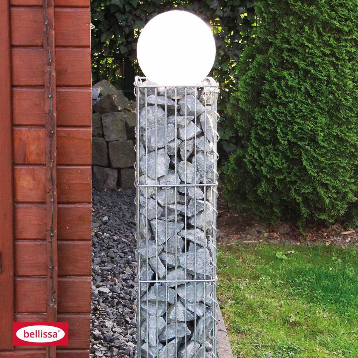 Steinsäule eckig 2- teilig 20 x 20 x 125 cm verzinkt Bild 2