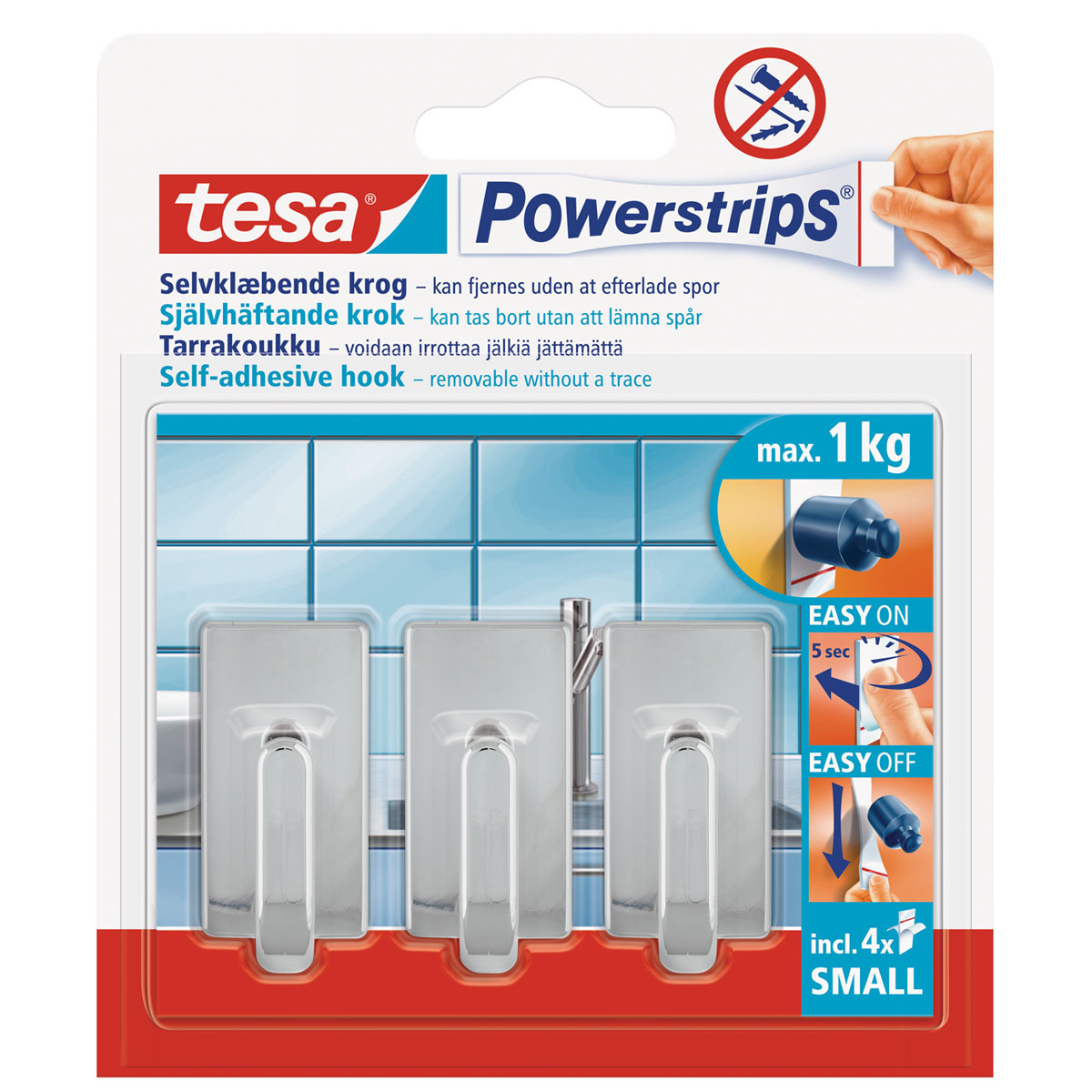 Tesa Mini-Haken classic chrom