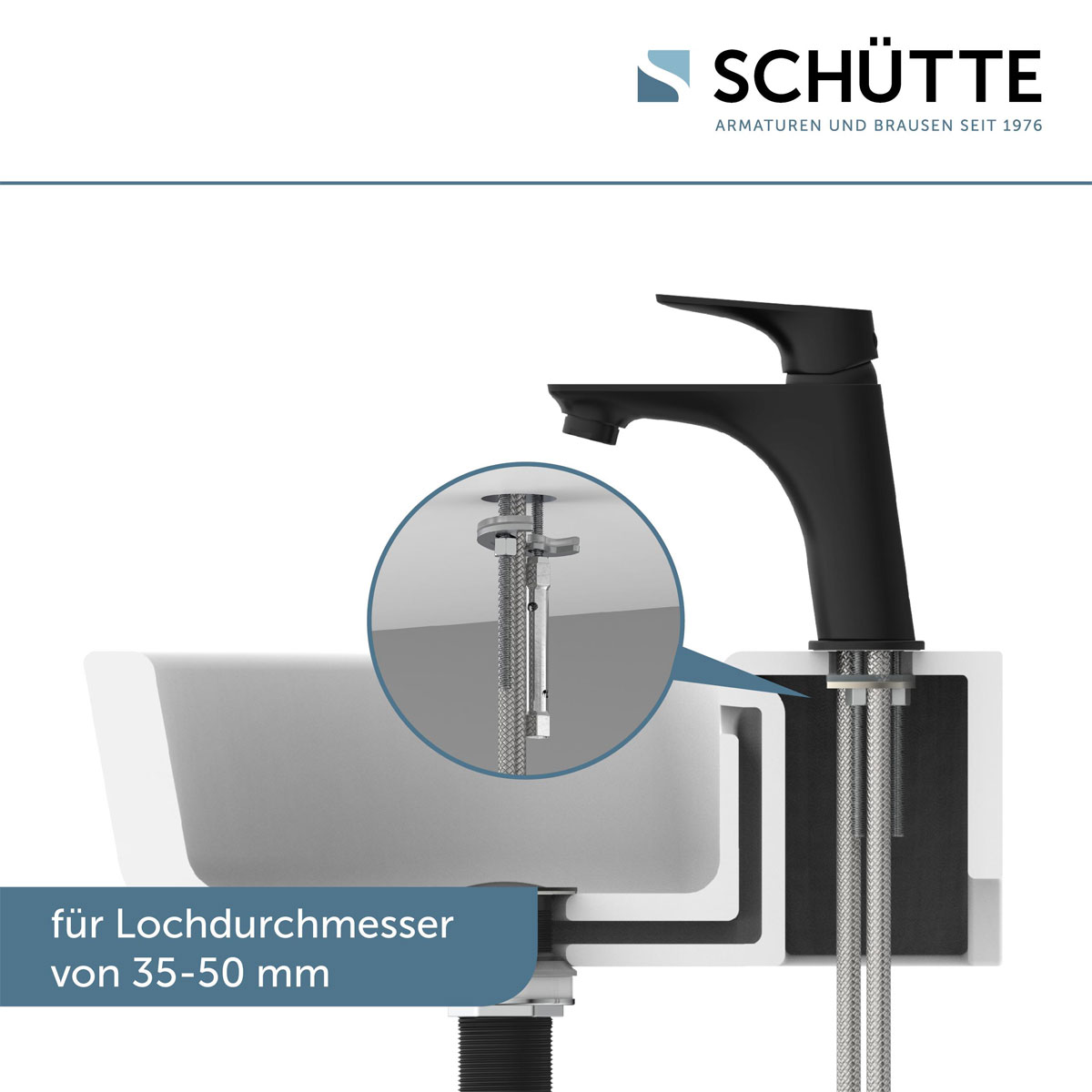 Schütte Waschtischarmatur Boston schwarz Bild 9