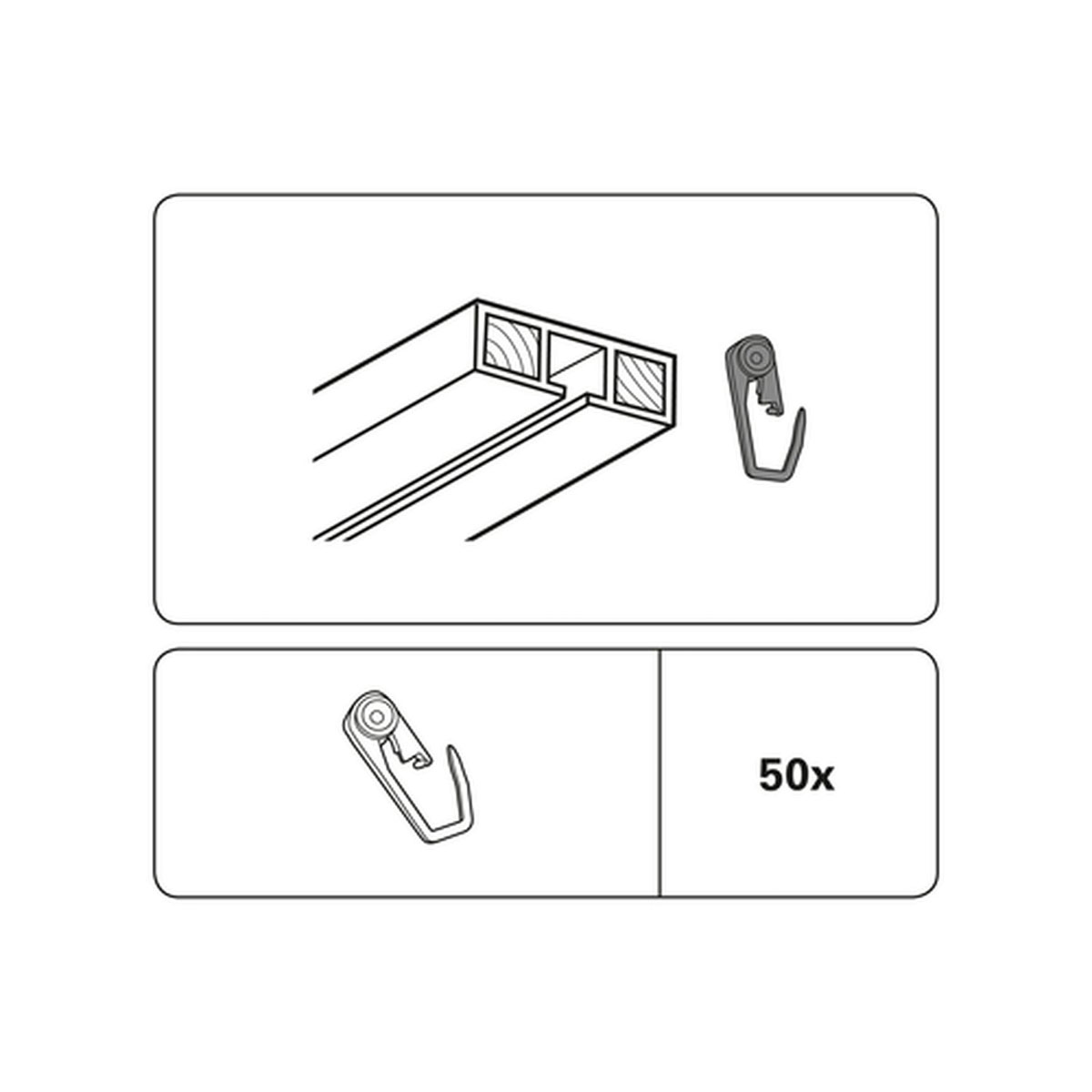 Gardinia Rollringe UV-beständig weiß Bild 2