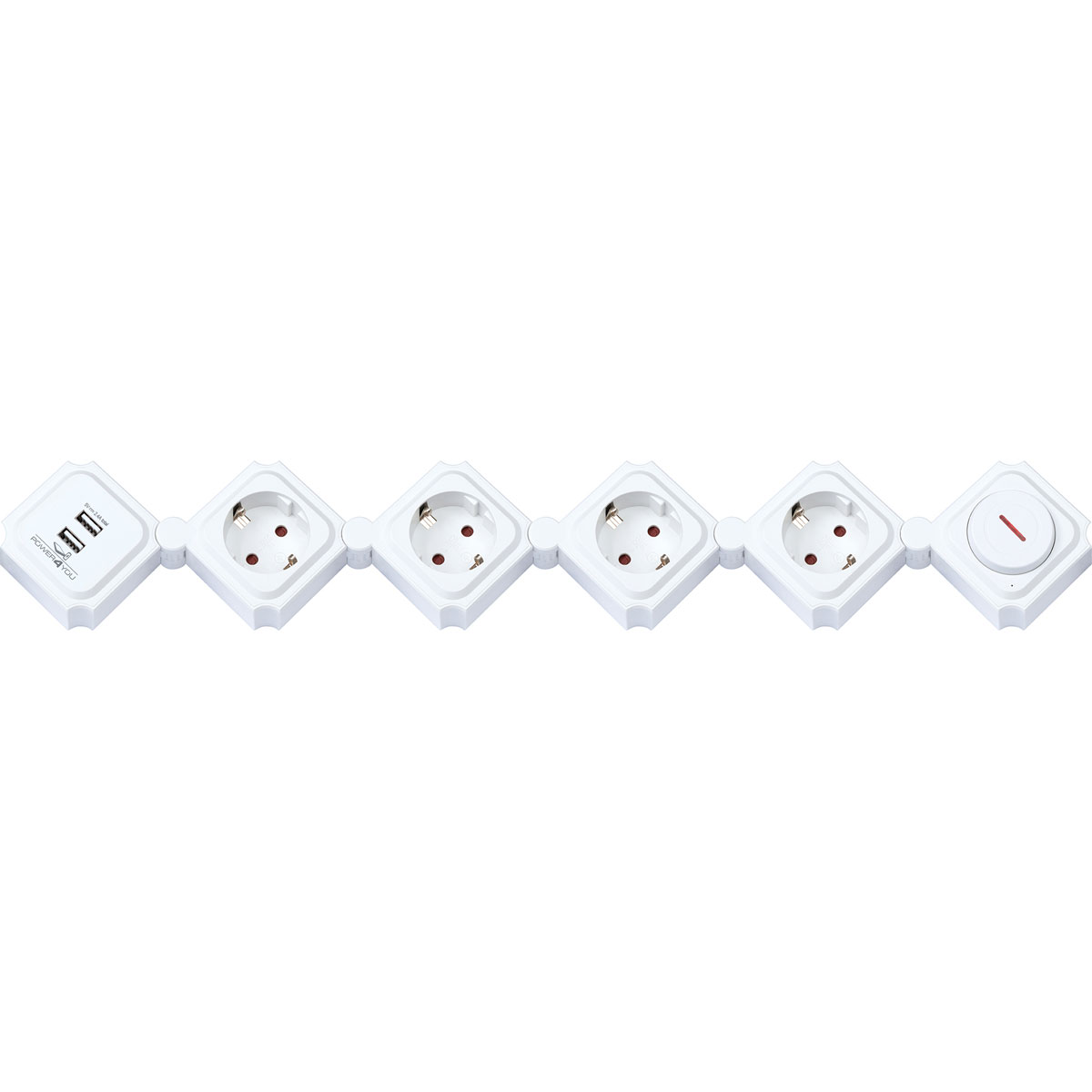 Schwaiger  Steckdosenleiste mit USB weiß Bild 3