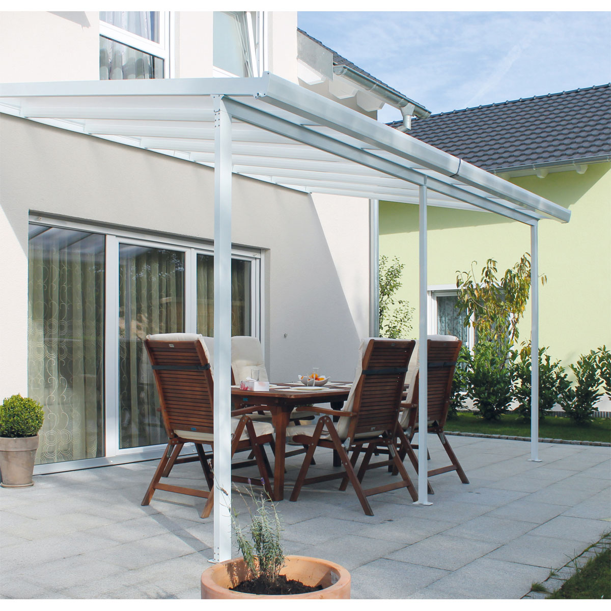gutta Terrassenüberdachung Standard weiß 546 x 406 cm Bild 3