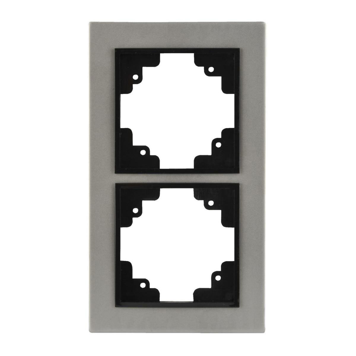 Abdeckrahmen Imola 2-fach Edelstahl Serie 305