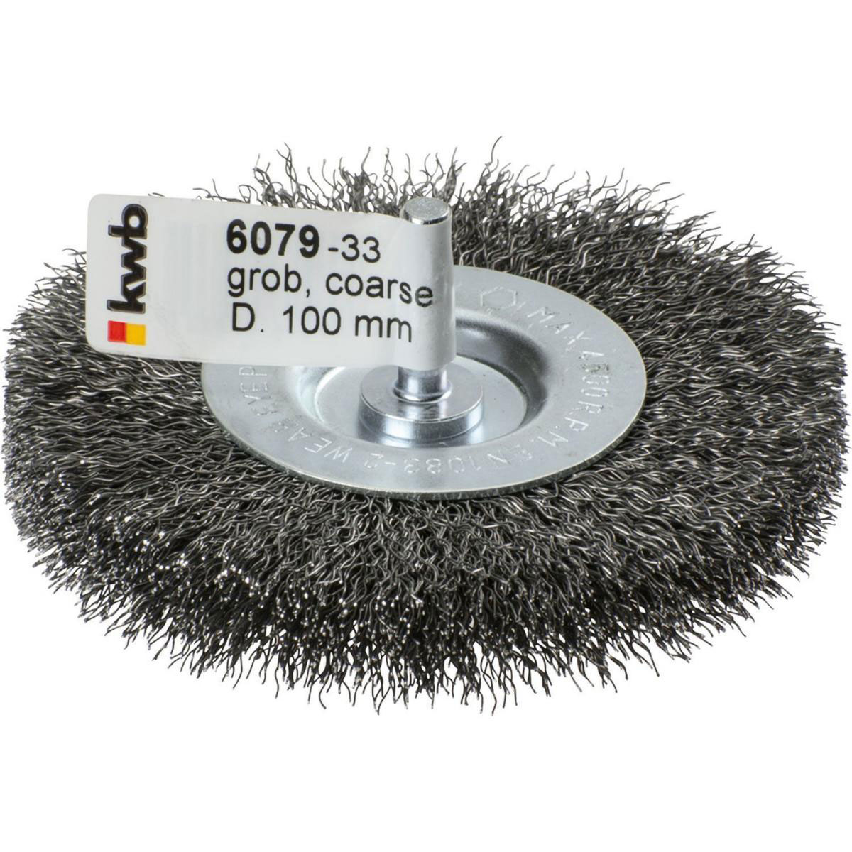 kwb  Scheibenbürsten für Einsatz mit Bohrmaschinen und Akkuschraubern HSS doppeldick grob Durchmesser 100 mm
