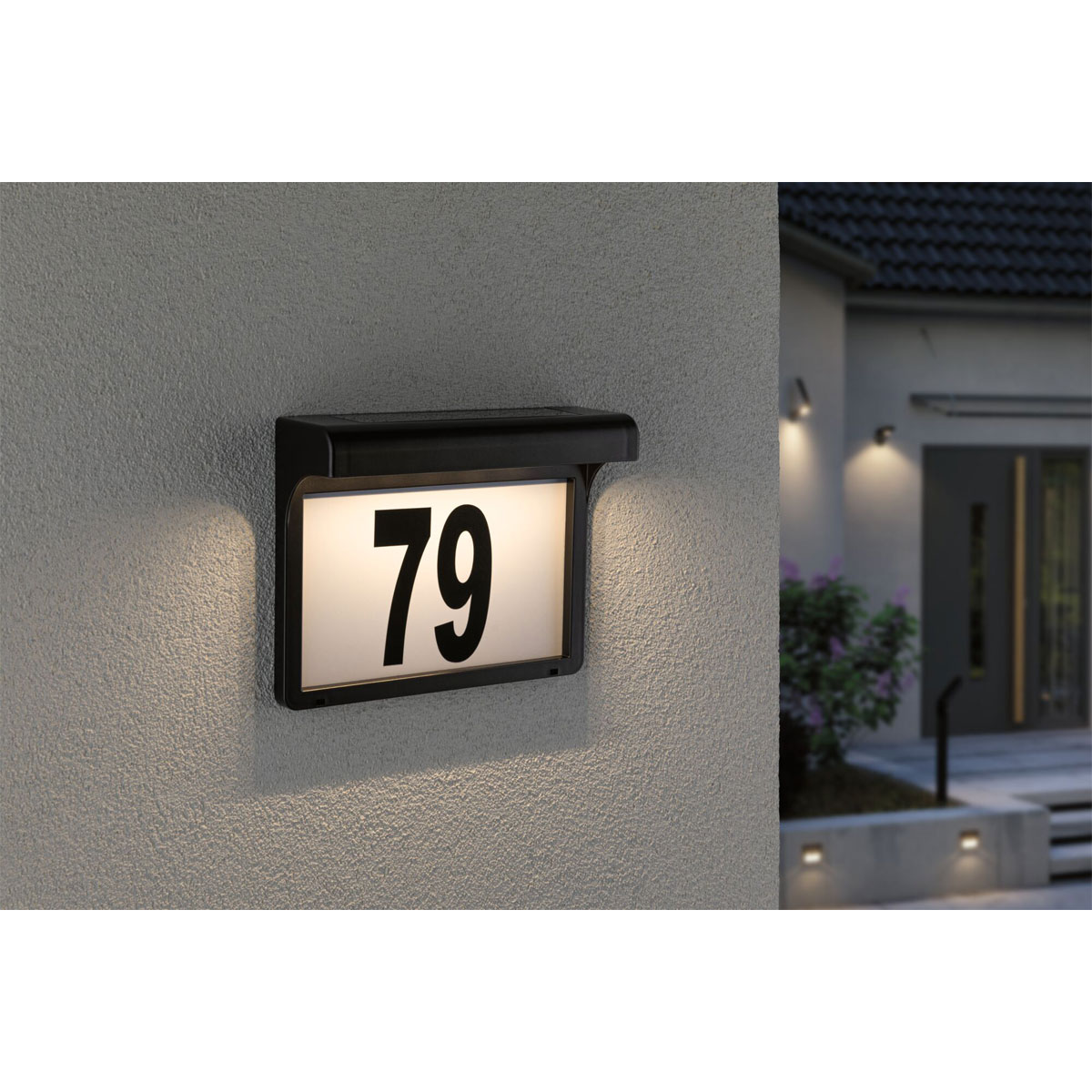 Paulmann  Solar Hausnummernleuchte Dayton II IP44 3000K Schwarz Bild 3
