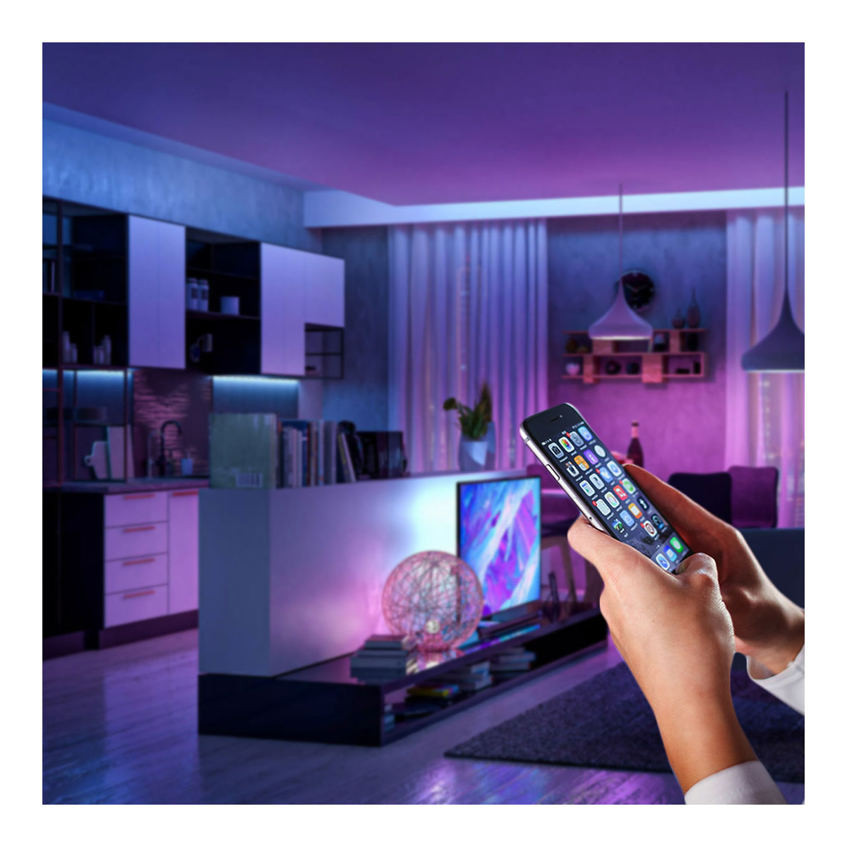 Megalight SMART STRIP USB RGB 2M TUYA Bild 2