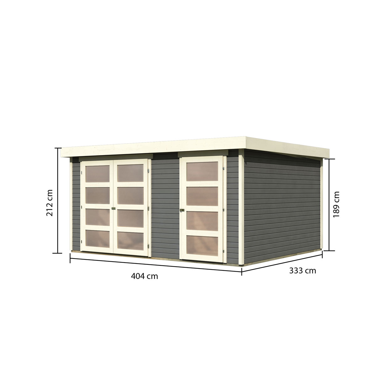 Karibu Gartenhaus Muehlentrup 3 terragrau Bild 4