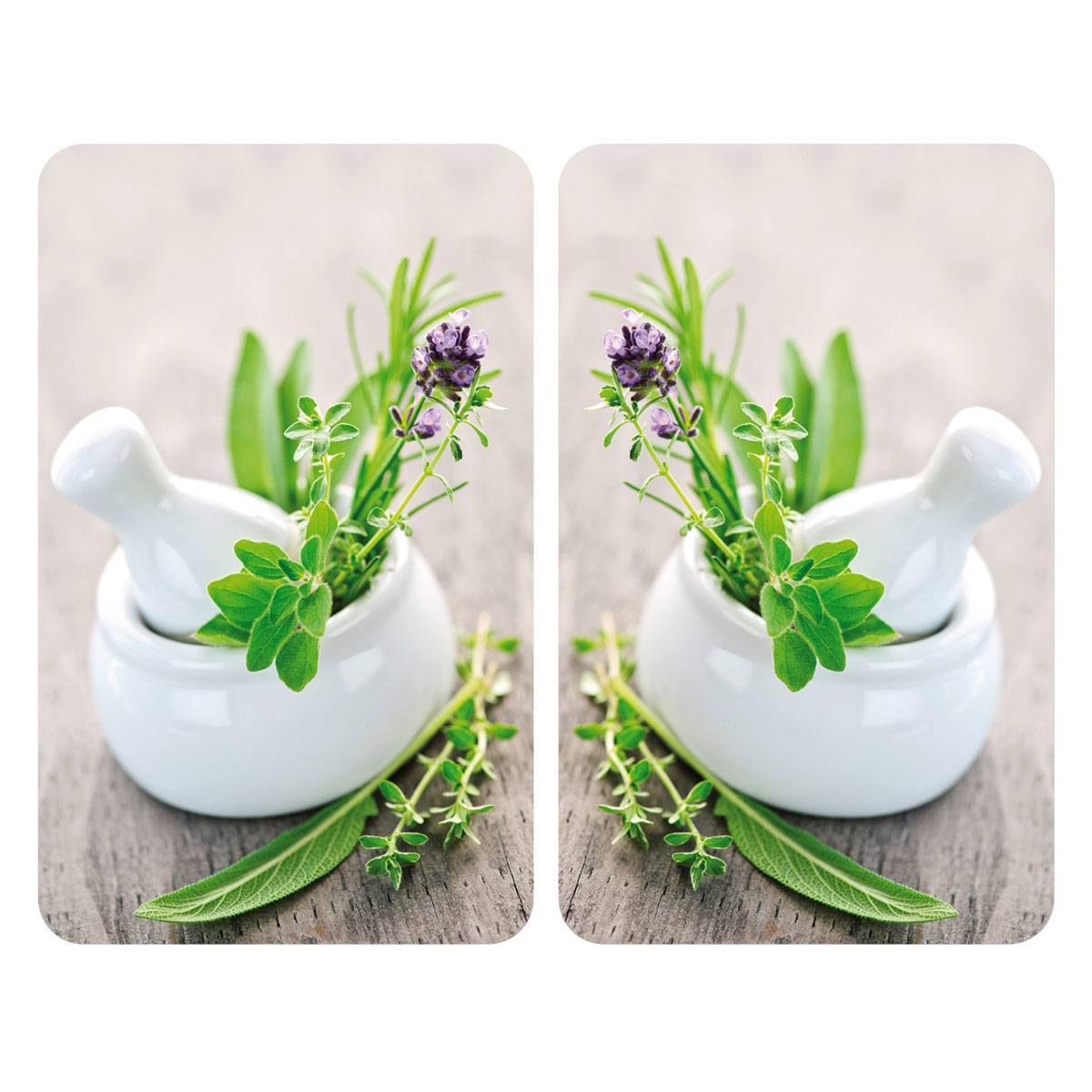 Wenko Herdabdeckplatte Kräutergarten 2er Set Bild 1