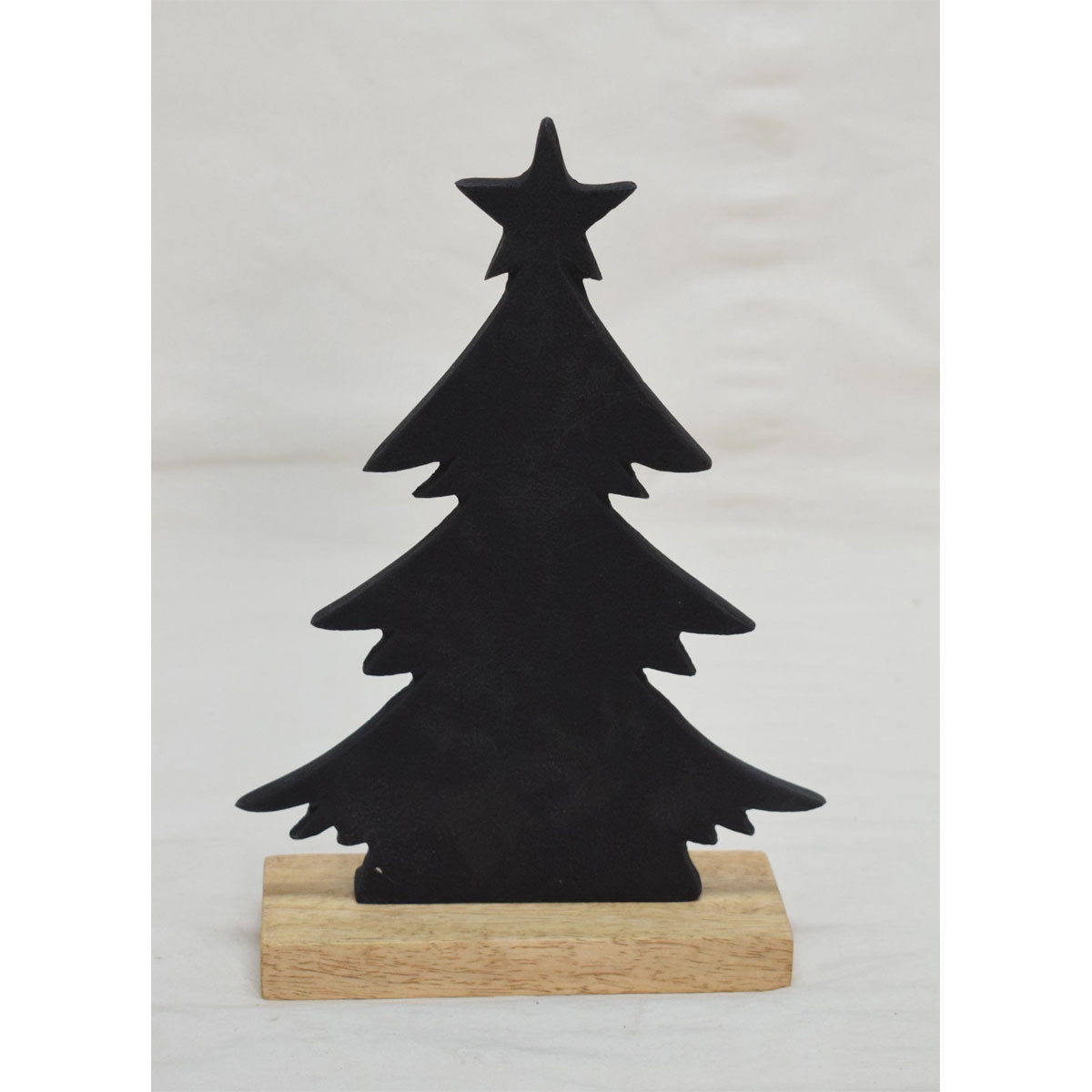 Aluminium Baum auf Sockel schwarz H21 cm Bild 1