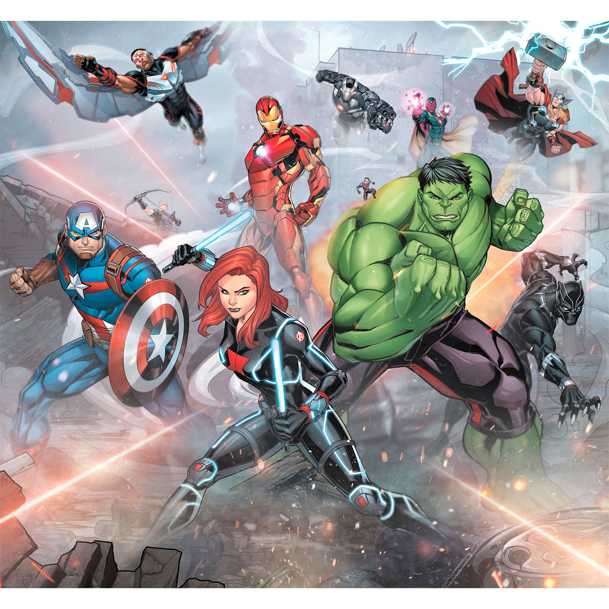 Komar  Vlies Fototapete Avengers Street Revenge 300x280 cm Bild 2