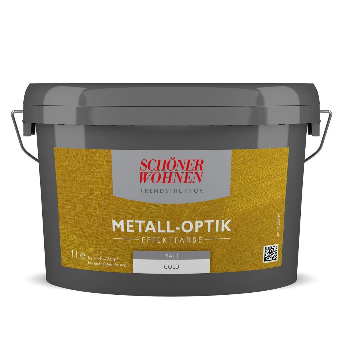 Schöner Wohnen Farbe Metall-Optik Effektfarbe Gold Matt 1 L