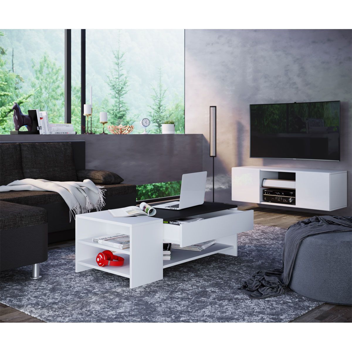 Couchtisch Tindus Buche/schwarz Bild 3