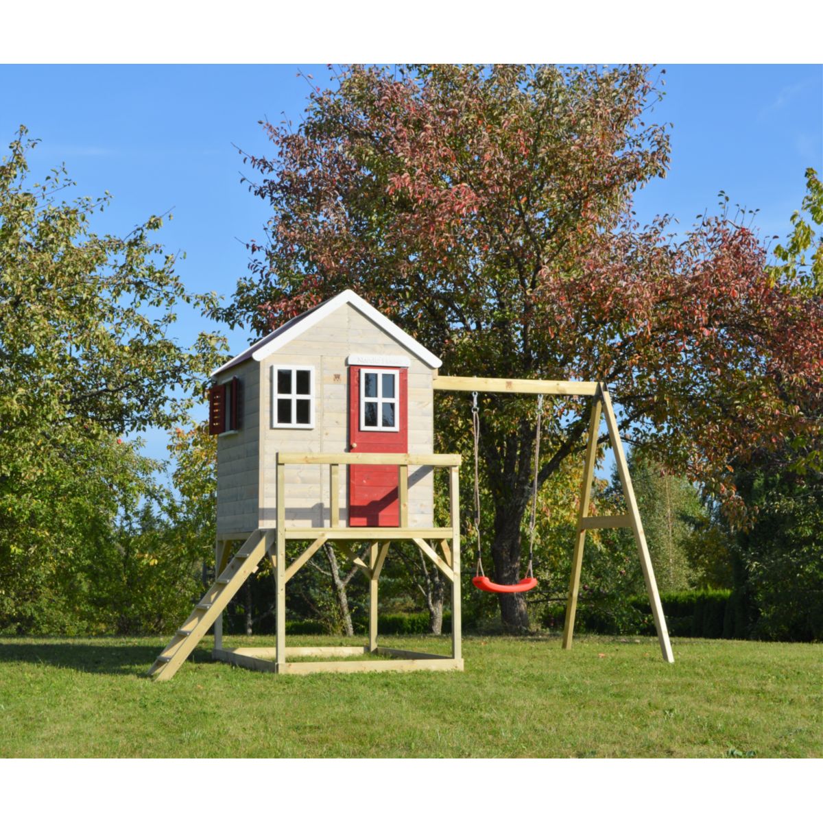 Wendi Toys Spielhaus Zebra inkl. Schaukel 192x350x242 cm