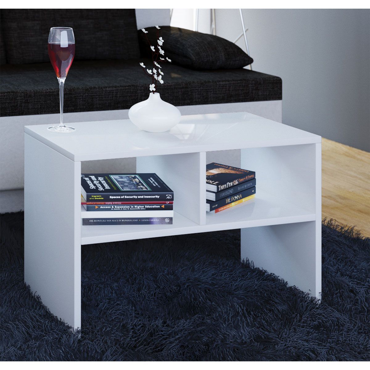 Beistelltisch Nachto weiß/Beton-Optik Bild 2