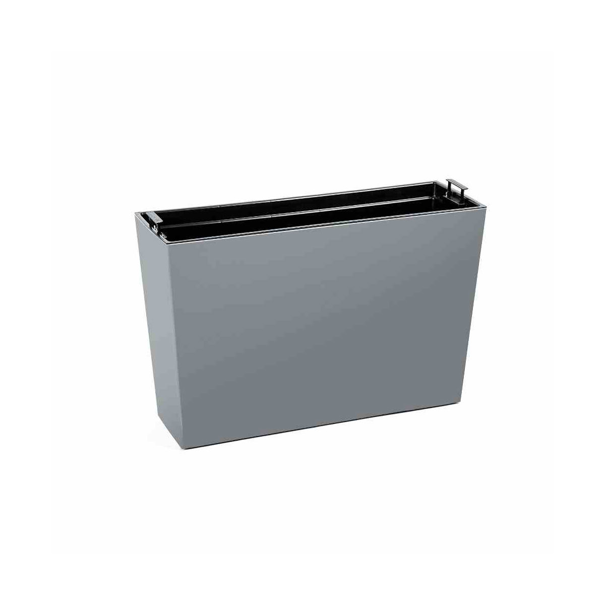 Siena Garden Pflanzgefäß Craon 56 x 19 x 36,5 cm grau Hochglanzoptik