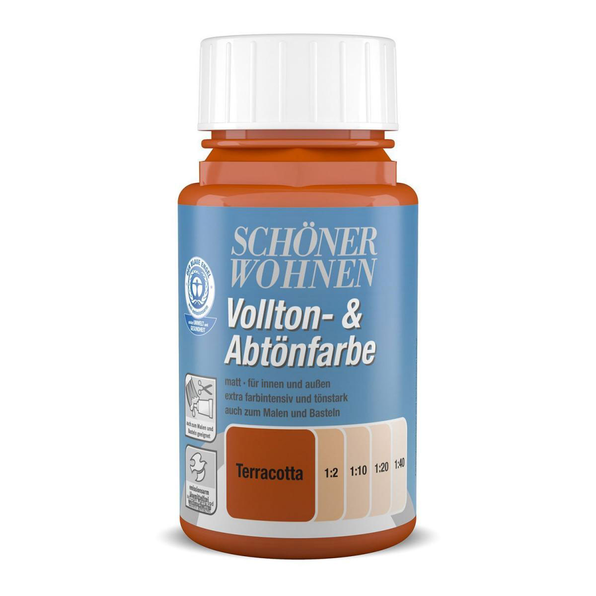 Schöner Wohnen Farbe Voll-und Abtönfarbe Terrakotta 0,125 L