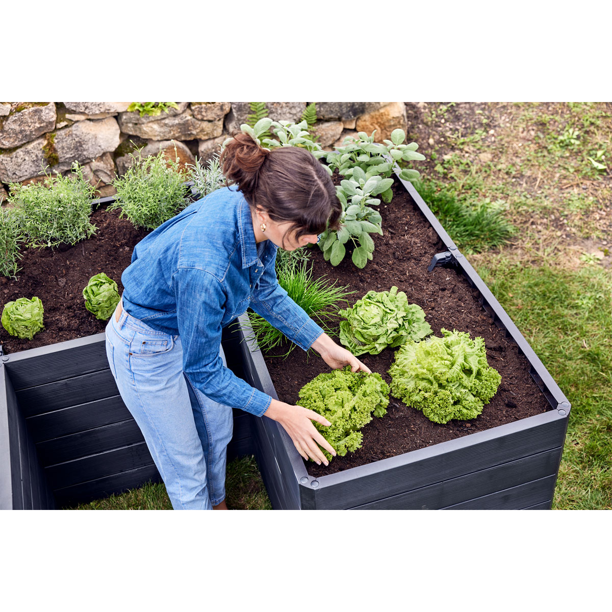 Garantia  Hochbeet Ergo Quadro U L 75 Wood, inkl. FLORA Wassersparsystem Bild 8