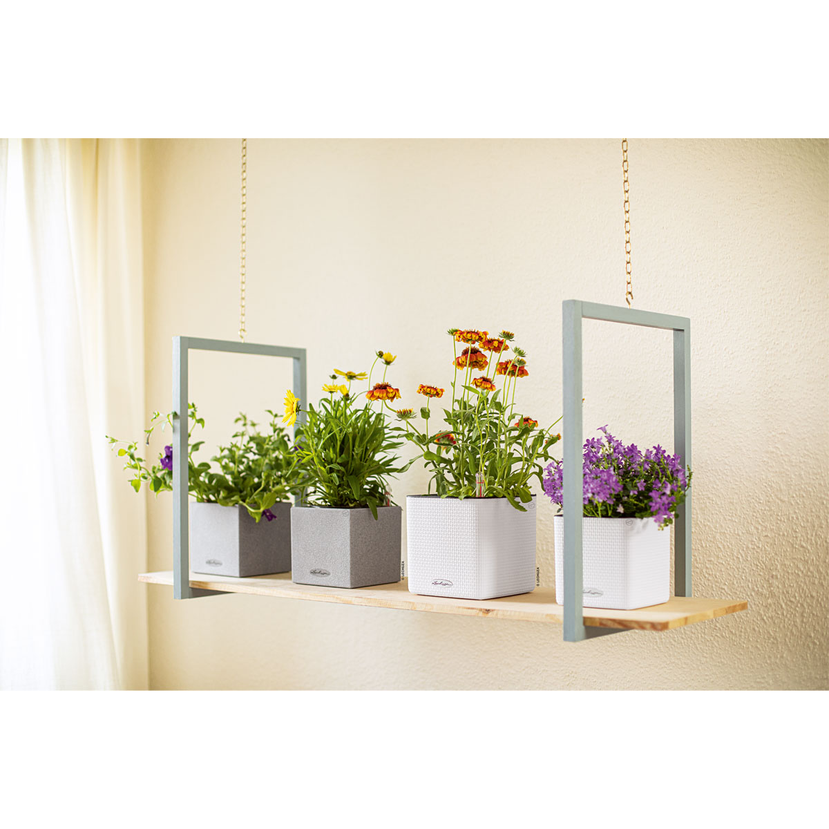 Pflanztopf Cube Color Komplettset 14 cm weiß Bild 2