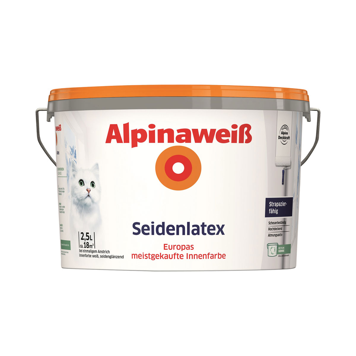 Alpina weiß Seidenlatex 2,5 L Bild 1