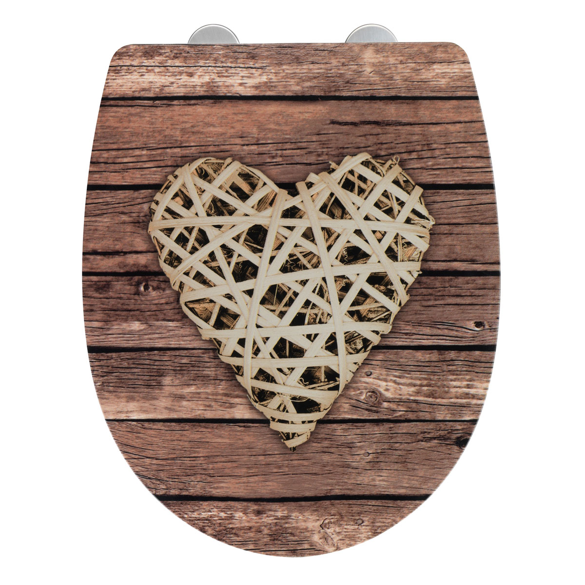 Wenko  WC-Sitz Curly Heart mit Relief Thermoplast Bild 1