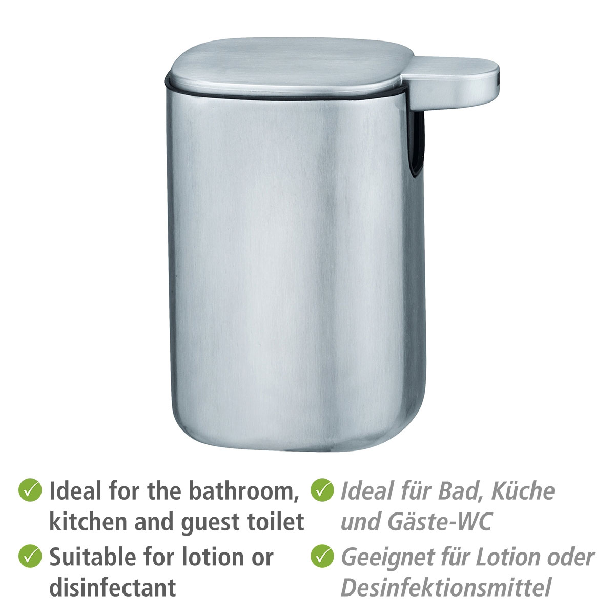 Wenko  Seifenspender Alassio matt Flüssigseifenspender aus Edelstahl Bild 3