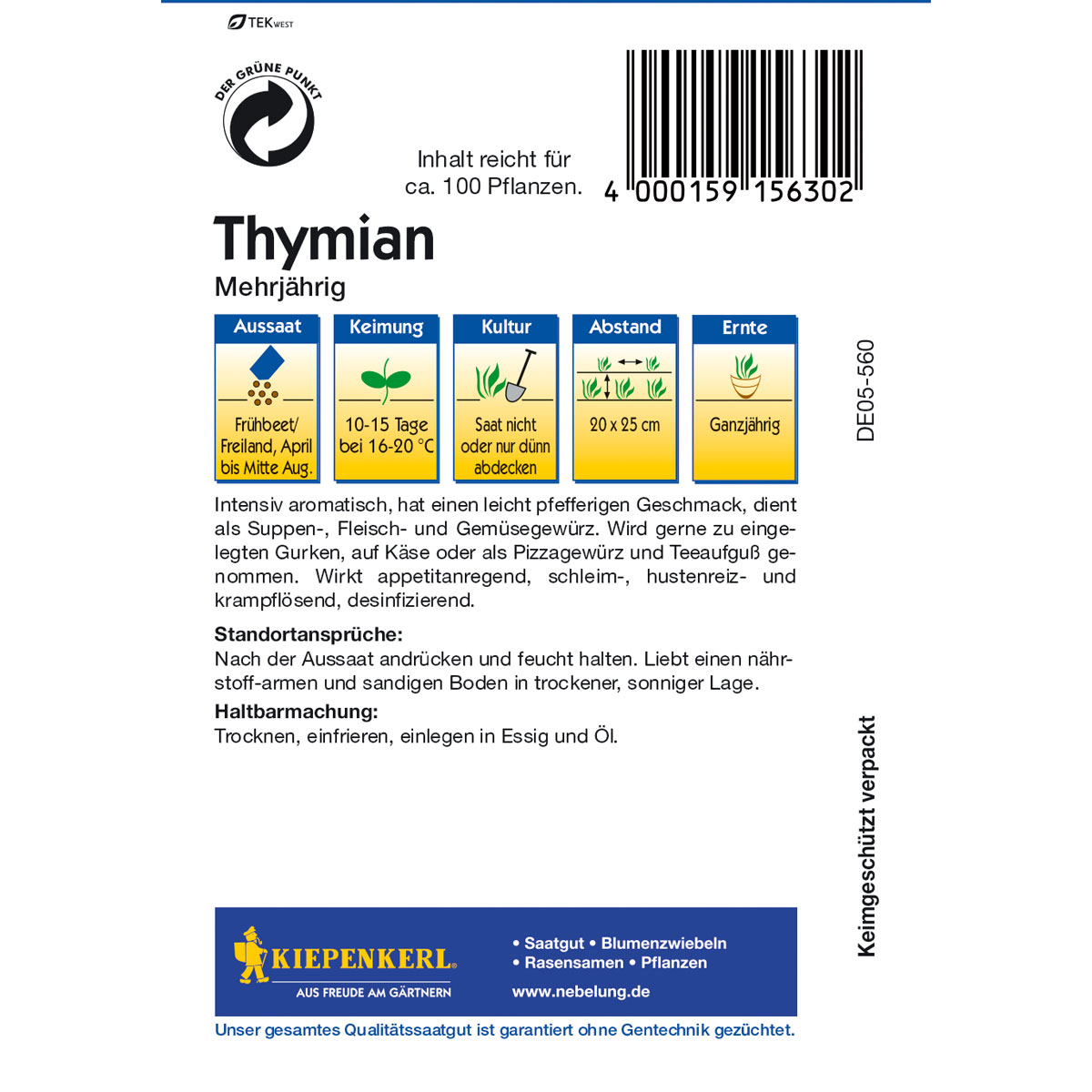 Kiepenkerl Thymian mehrjährig Bild 2