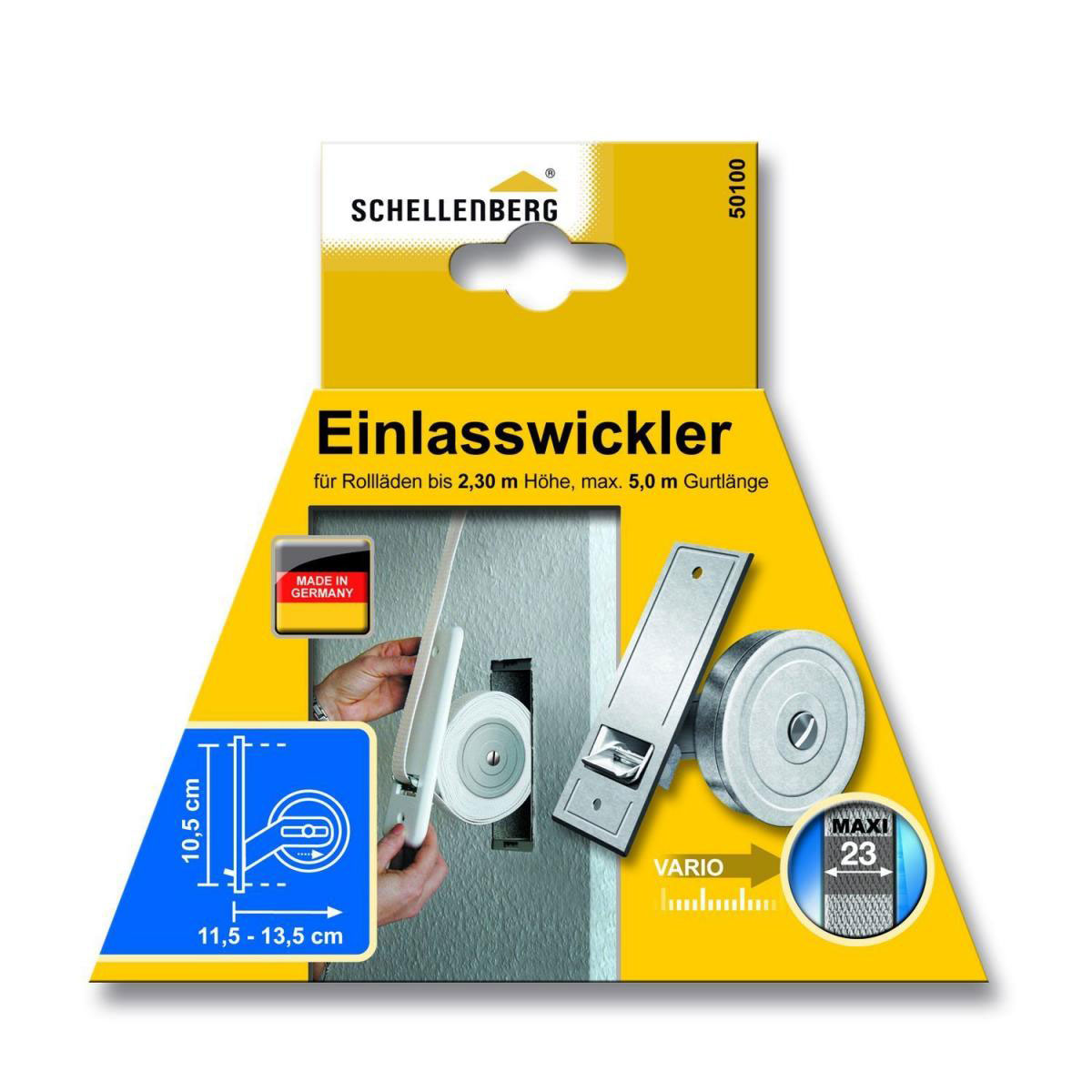 Schellenberg Einlaßwickler Maxi für 5 m Gurtband Lochabstand 10,5 cm Bild 2