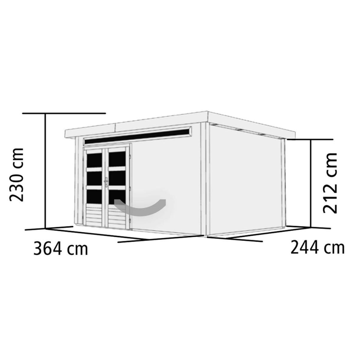 Karibu Gartenhaus Kandem 7 terragrau Bild 4